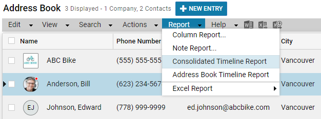 Maximizer-timeline-reporting