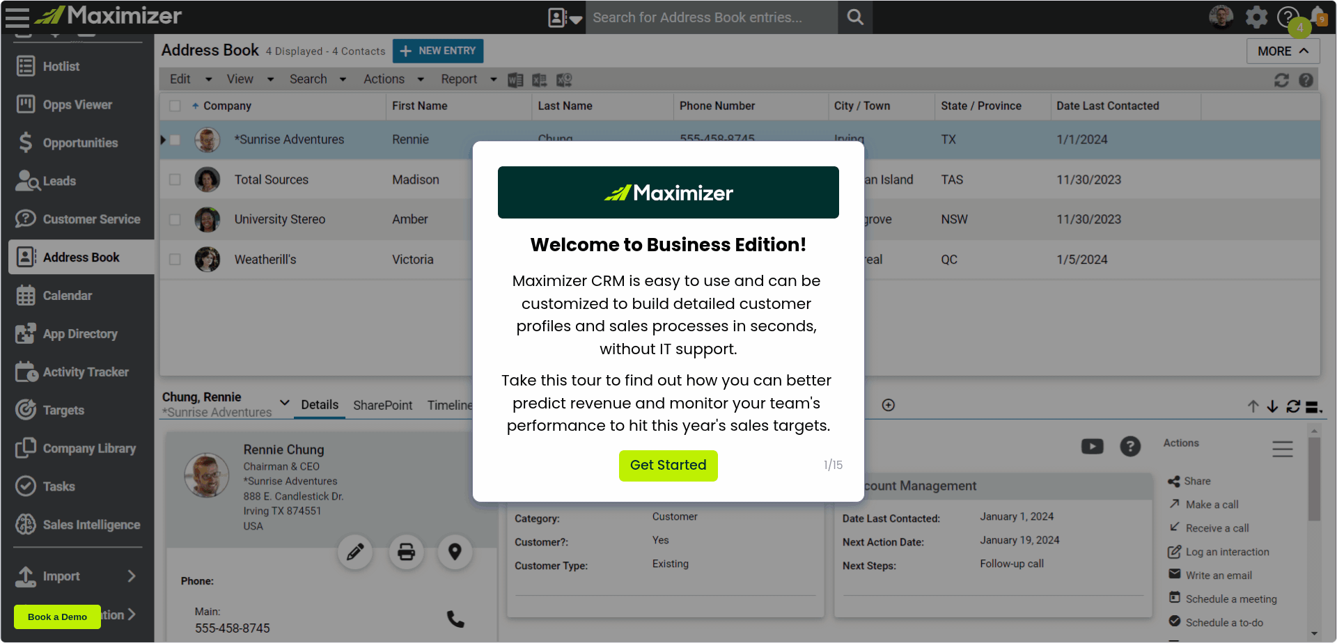 Maximizer Product Tour
